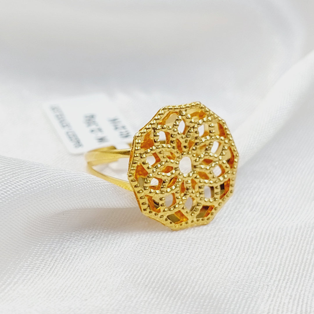 Kuwaiti Ring  Made Of 21K Yellow Gold by Saeed Jewelry-30718