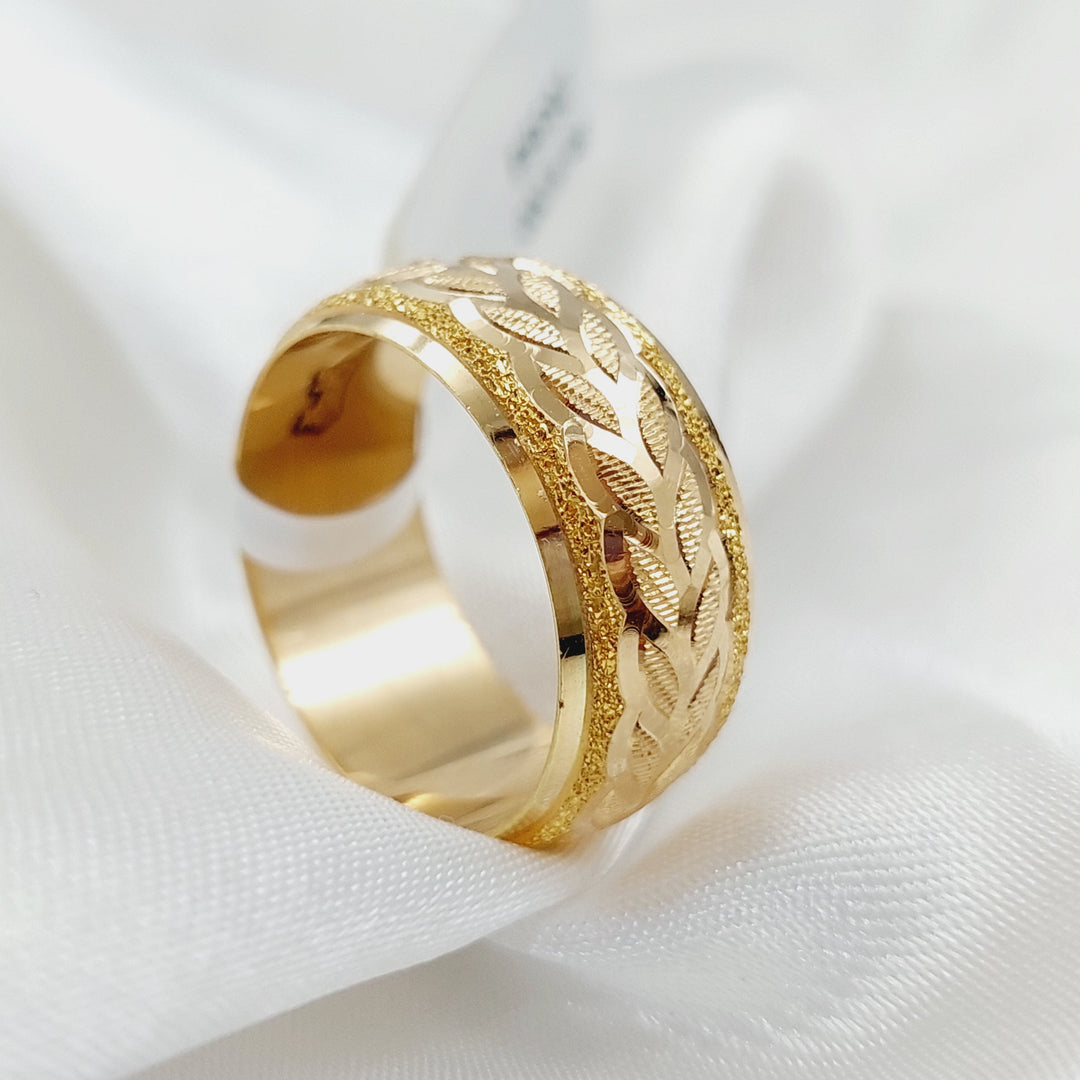 21K Gold Laser Wedding Ring by Saeed Jewelry - Image 4