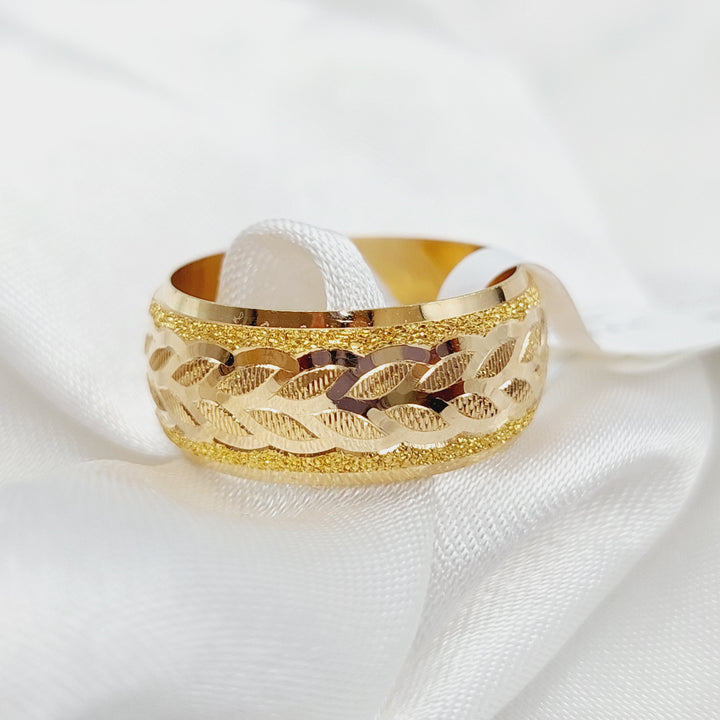 21K Gold Laser Wedding Ring by Saeed Jewelry - Image 5
