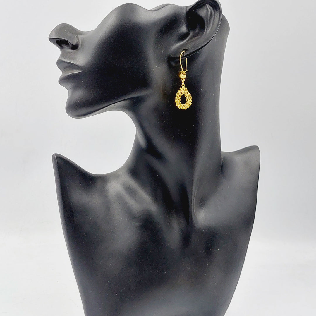 18K Gold Leaf Earrings by Saeed Jewelry - Image 6