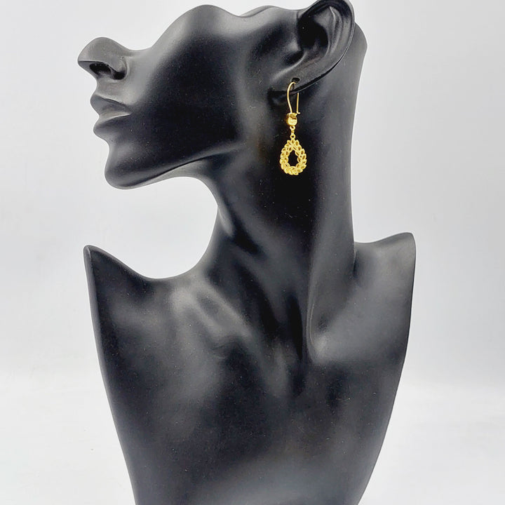 18K Gold Leaf Earrings by Saeed Jewelry - Image 4