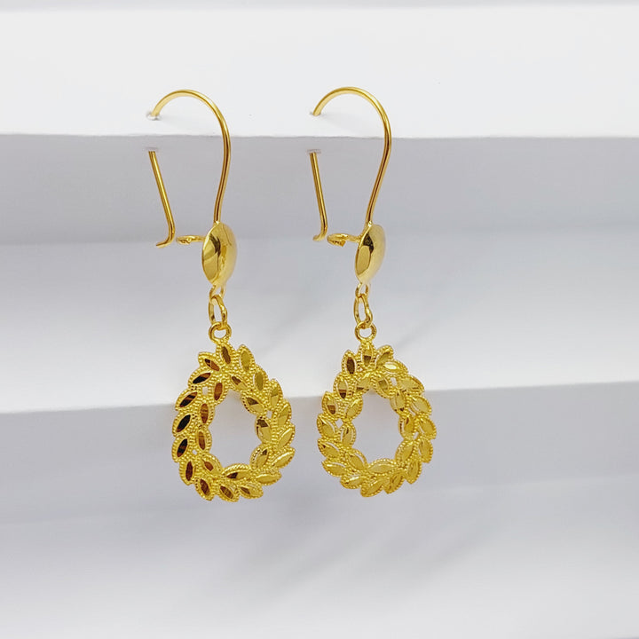 18K Gold Leaf Earrings by Saeed Jewelry - Image 5