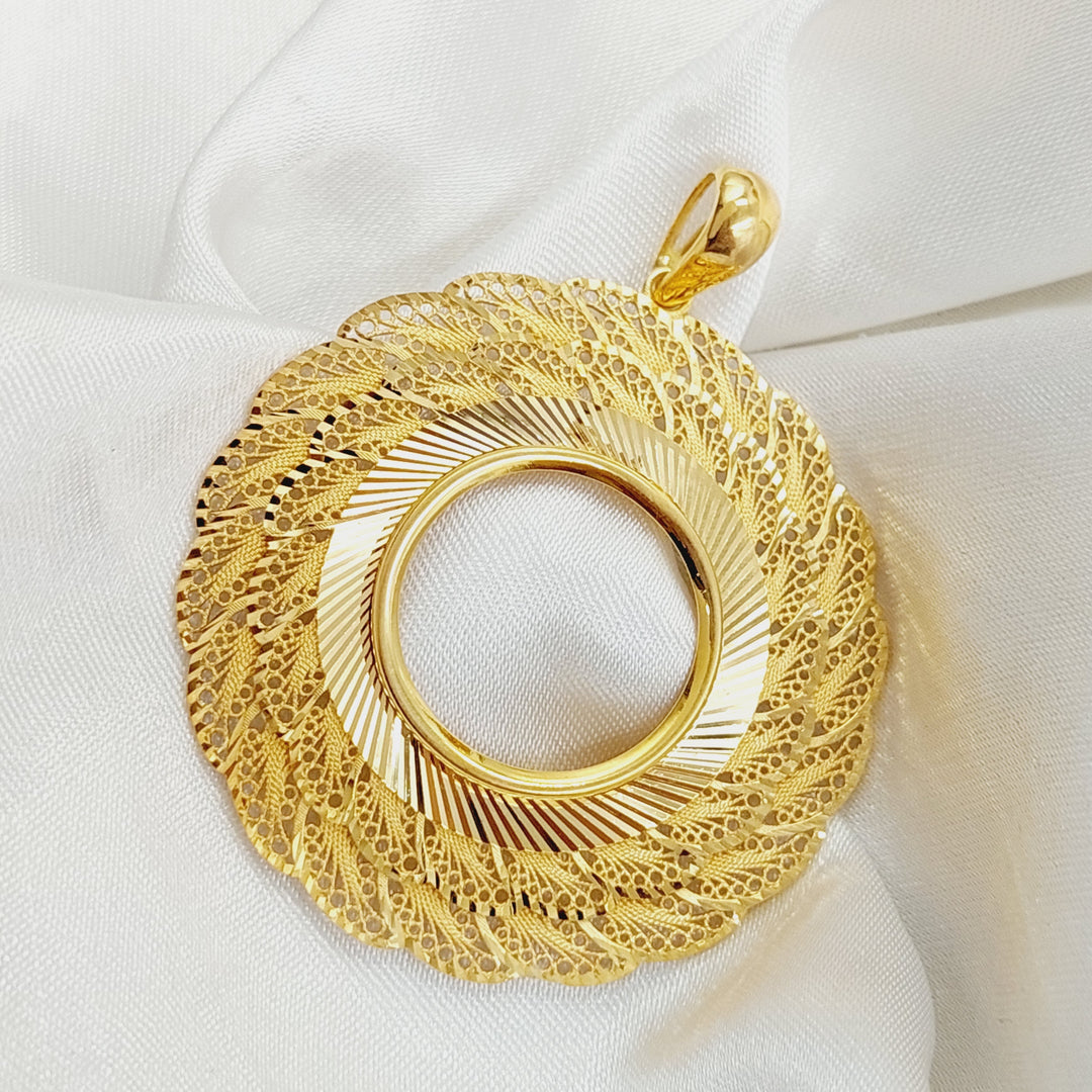 21K Gold Leaf Frame Pendant by Saeed Jewelry - Image 4