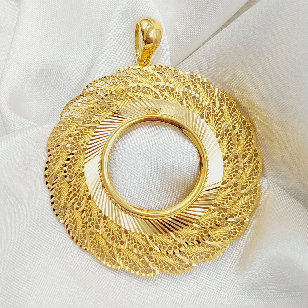 21K Gold Leaf Frame Pendant by Saeed Jewelry - Image 1