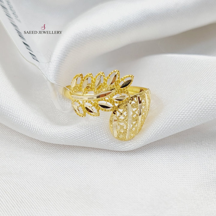 18K Gold Leaf Light Ring by Saeed Jewelry - Image 2