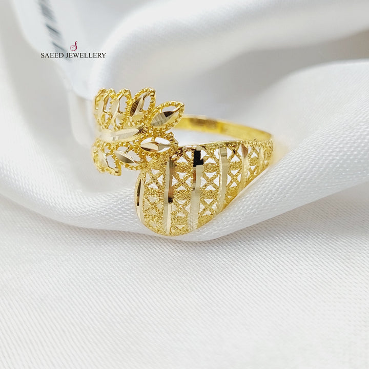 18K Gold Leaf Light Ring by Saeed Jewelry - Image 3