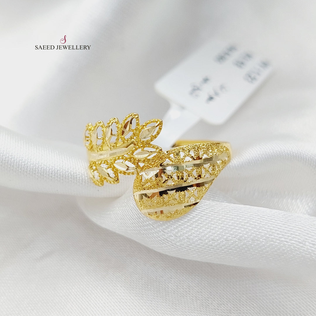 18K Gold Leaf Light Ring by Saeed Jewelry - Image 1