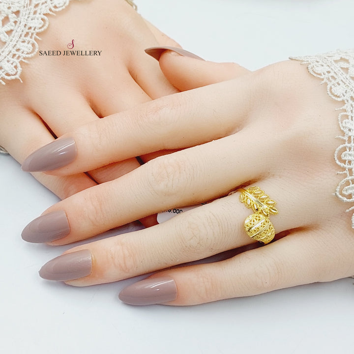 18K Gold Leaf Ring by Saeed Jewelry - Image 4