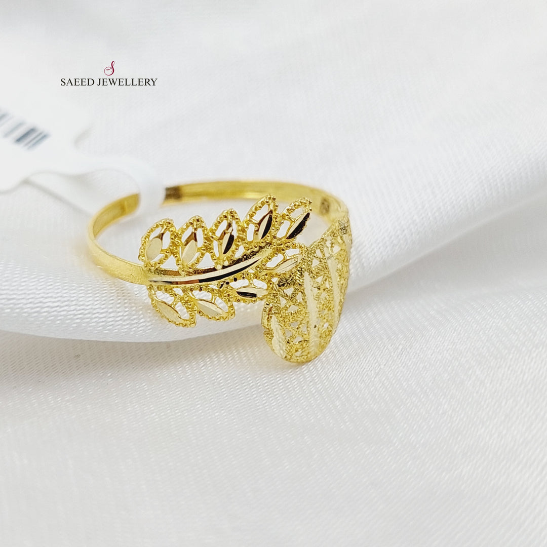 Leaf Ring  Made Of 18K Yellow Gold by Saeed Jewelry-30525