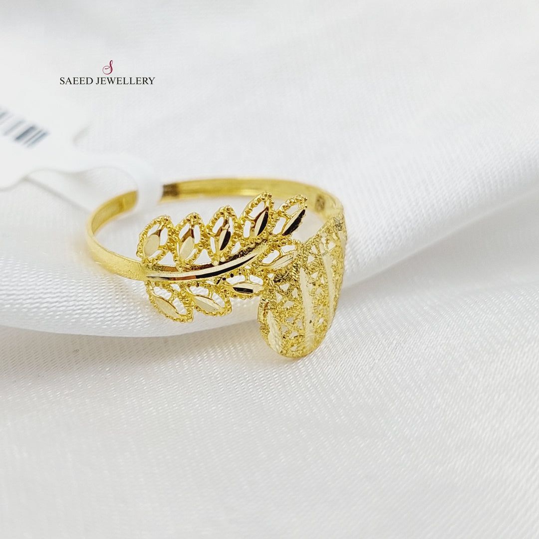 18K Gold Leaf Ring by Saeed Jewelry - Image 3