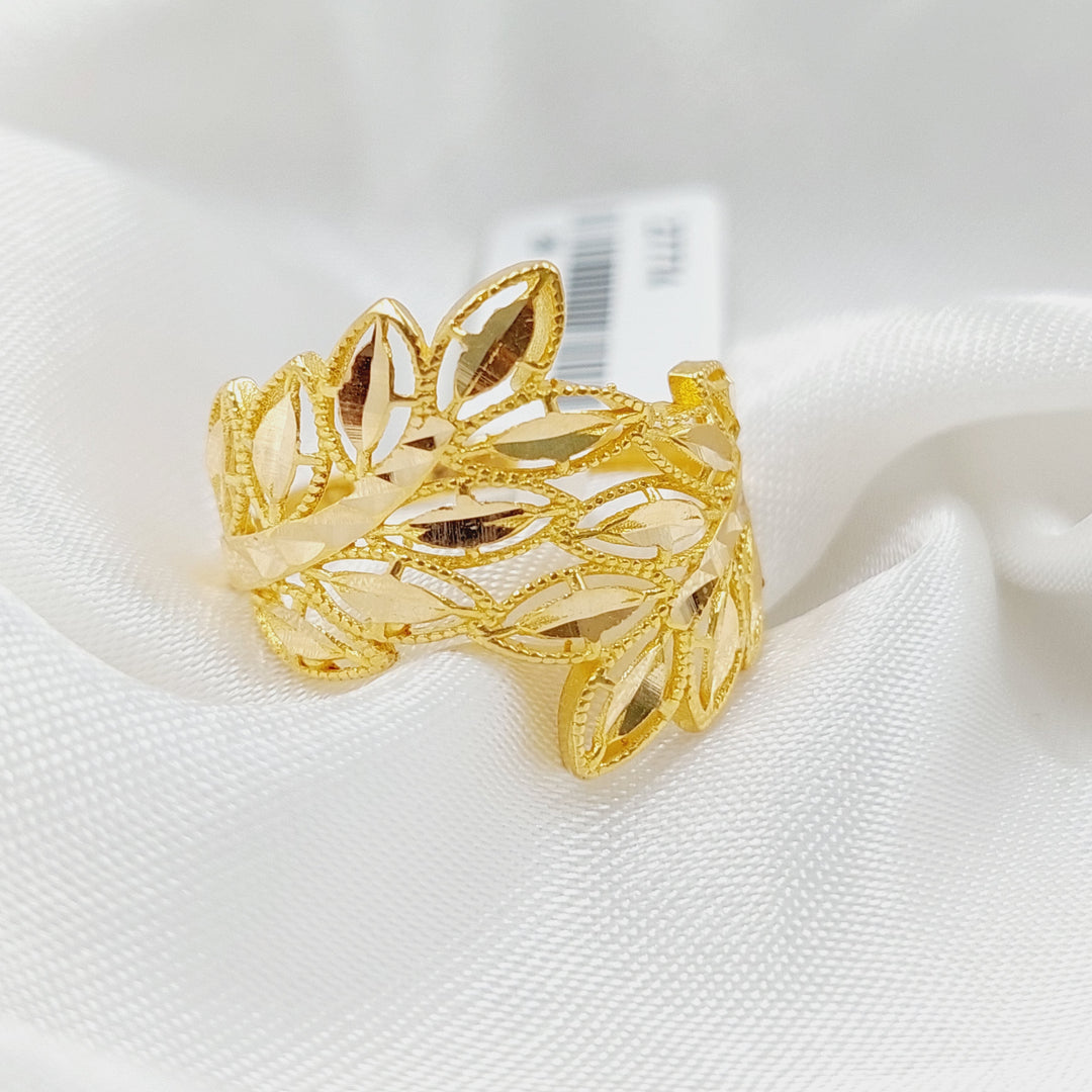 21K Gold Leaf Ring by Saeed Jewelry - Image 5