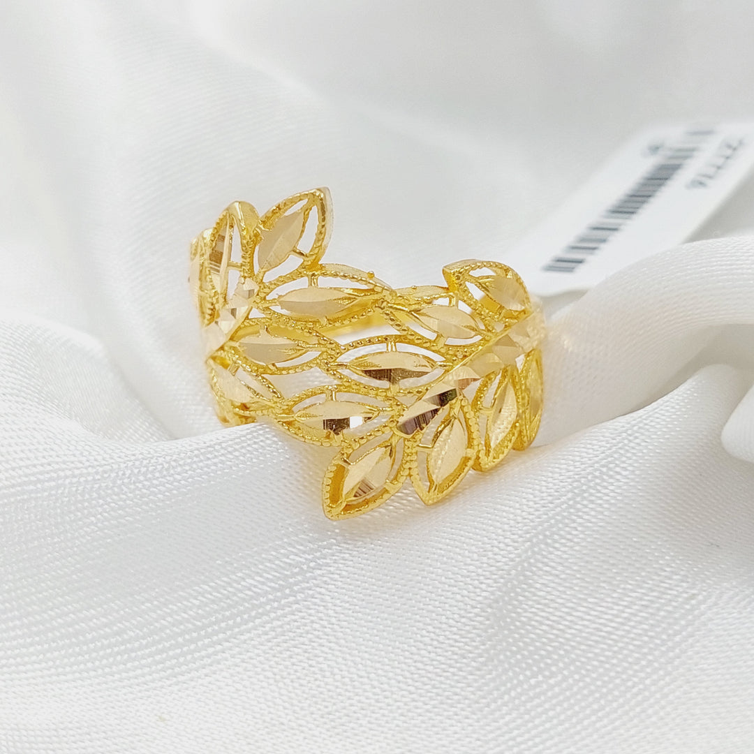 21K Gold Leaf Ring by Saeed Jewelry - Image 1