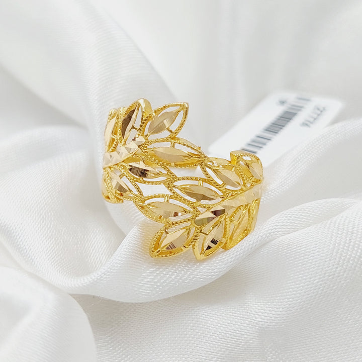 21K Gold Leaf Ring by Saeed Jewelry - Image 8