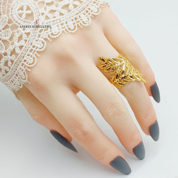 21K Gold Leaf Ring by Saeed Jewelry - Image 2