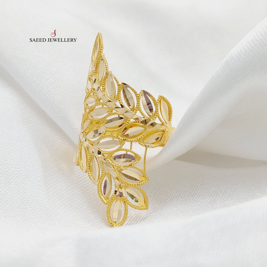 21K Gold Leaf Ring by Saeed Jewelry - Image 10