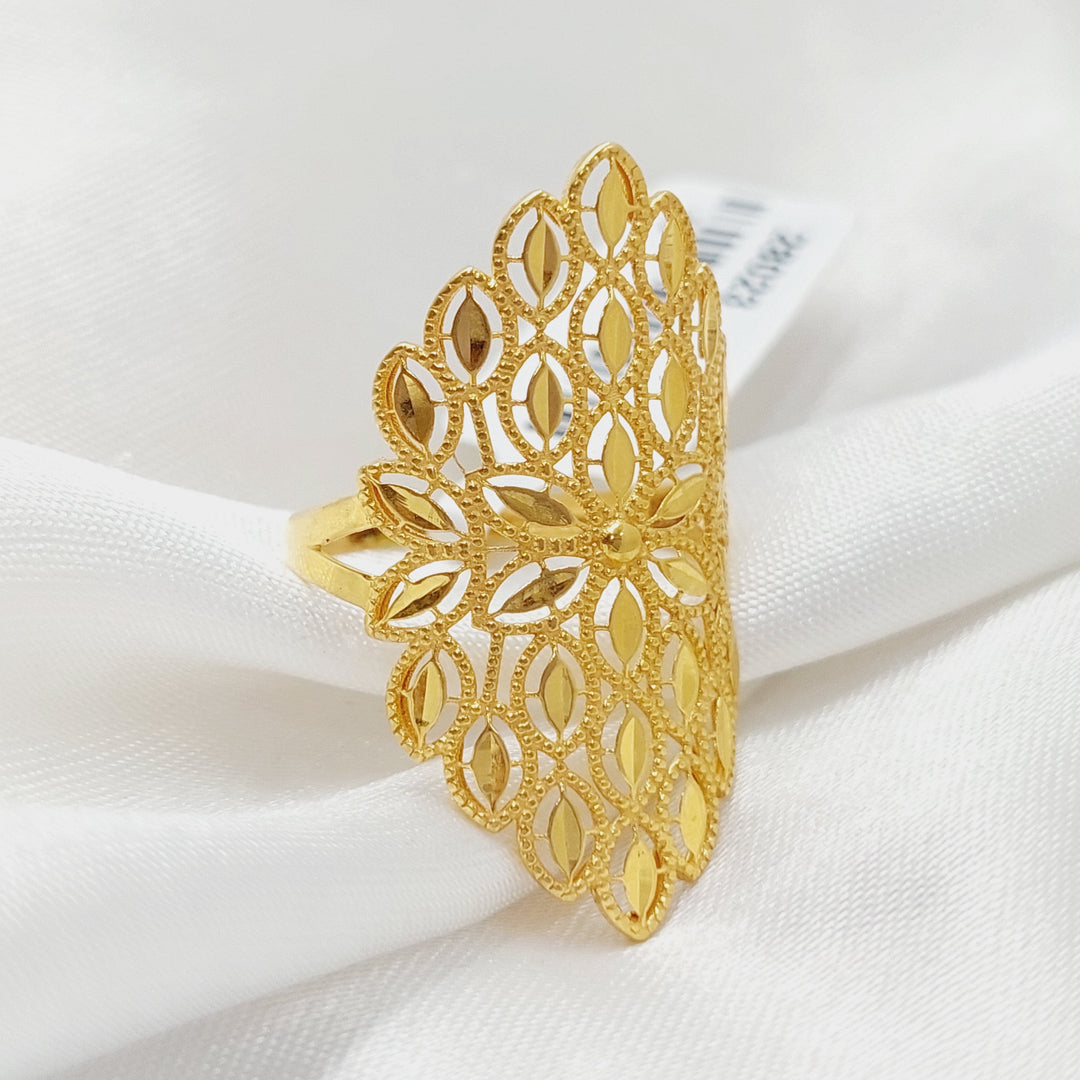 Leaf Ring Made Of 21K Yellow Gold by Saeed Jewelry-28023