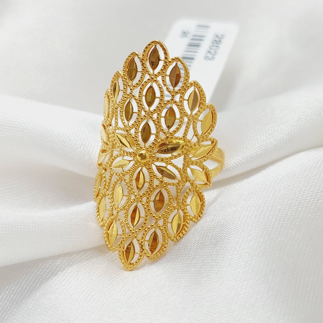 21K Gold Leaf Ring by Saeed Jewelry - Image 3