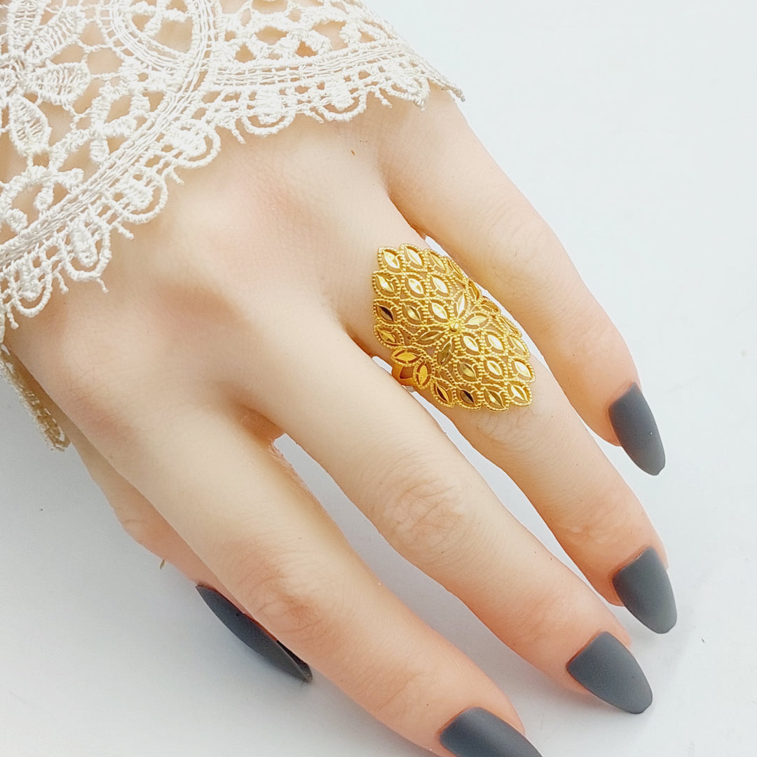 21K Gold Leaf Ring by Saeed Jewelry - Image 4