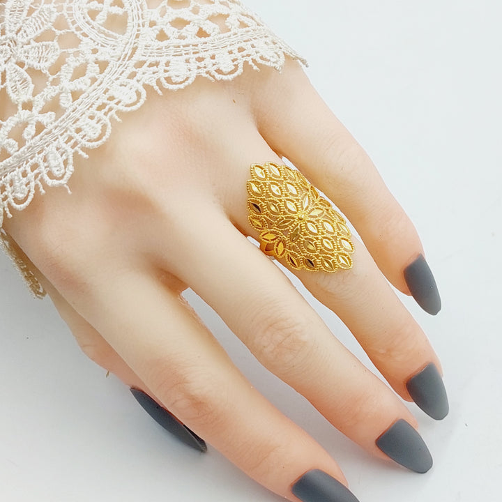 21K Gold Leaf Ring by Saeed Jewelry - Image 5