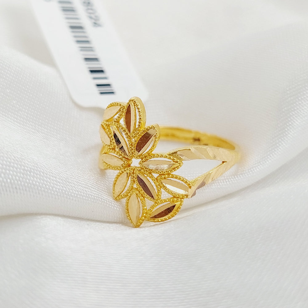 21K Gold Leaf Ring by Saeed Jewelry - Image 2