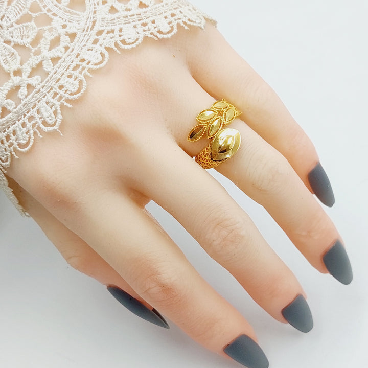 21K Gold Leaf Ring by Saeed Jewelry - Image 4