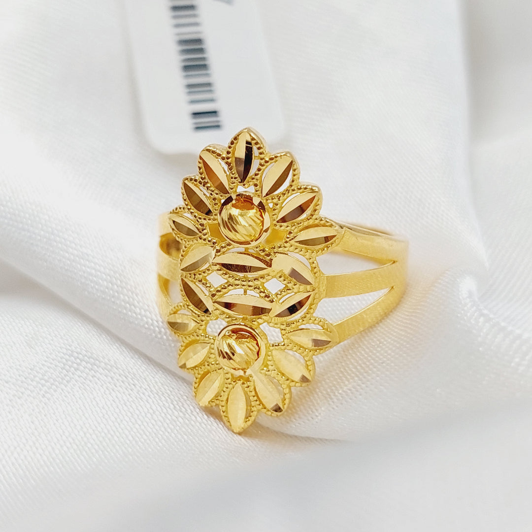 21K Gold Leaf Ring by Saeed Jewelry - Image 4