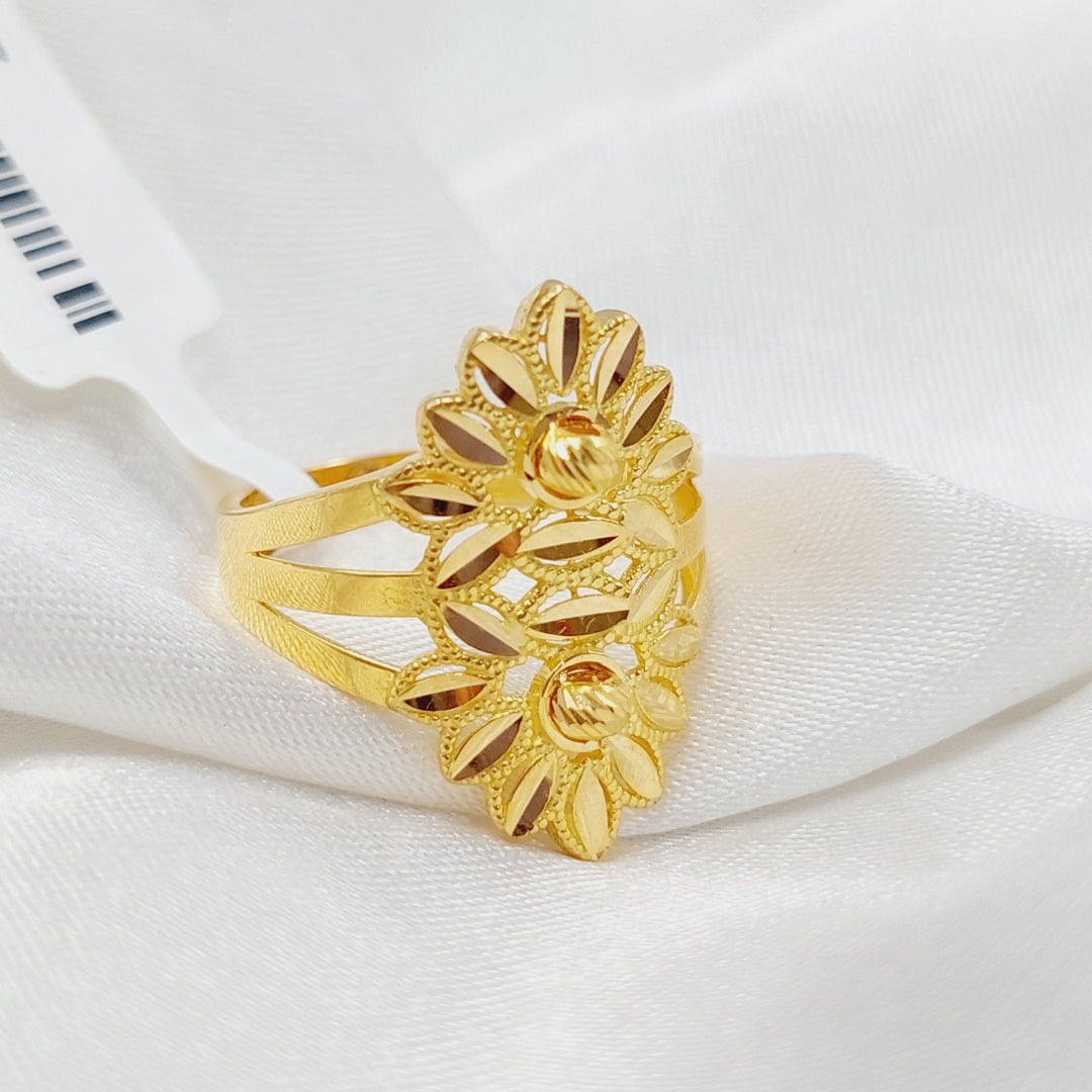 21K Gold Leaf Ring by Saeed Jewelry - Image 5