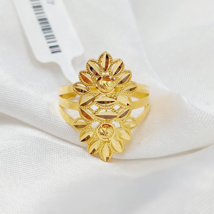 Leaf Ring Made Of 21K Yellow Gold by Saeed Jewelry-28047