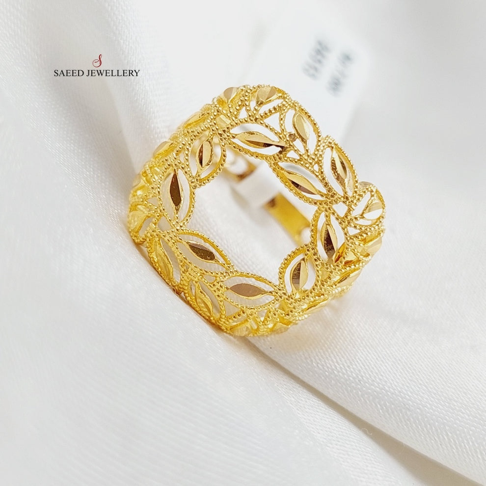 21K Gold Leaf Ring by Saeed Jewelry - Image 7