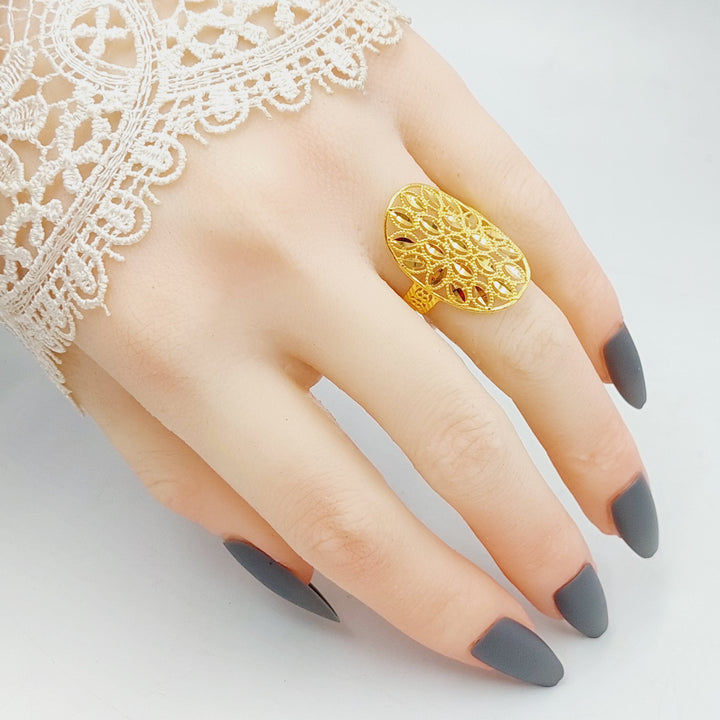 21K Gold Leaf Ring by Saeed Jewelry - Image 4