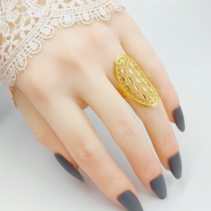 21K Gold Leaf Ring by Saeed Jewelry - Image 4