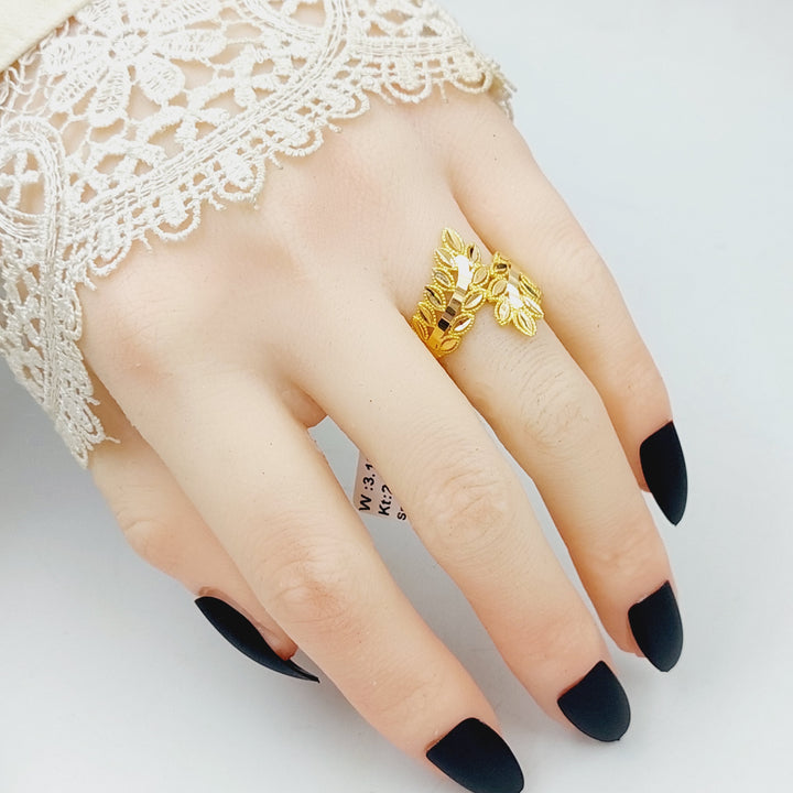 21K Gold Leaf Ring by Saeed Jewelry - Image 6