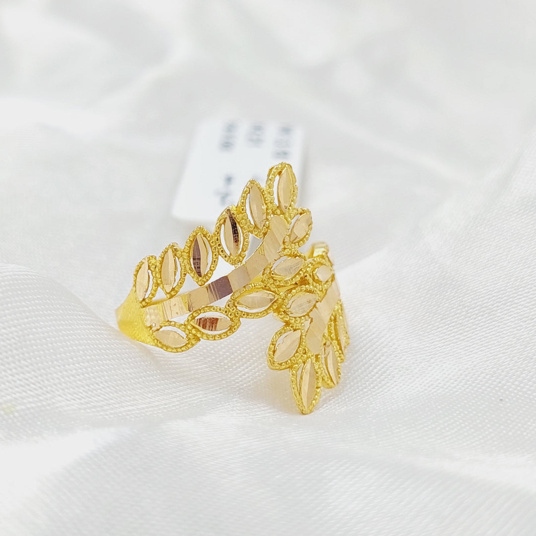 21K Gold Leaf Ring by Saeed Jewelry - Image 3