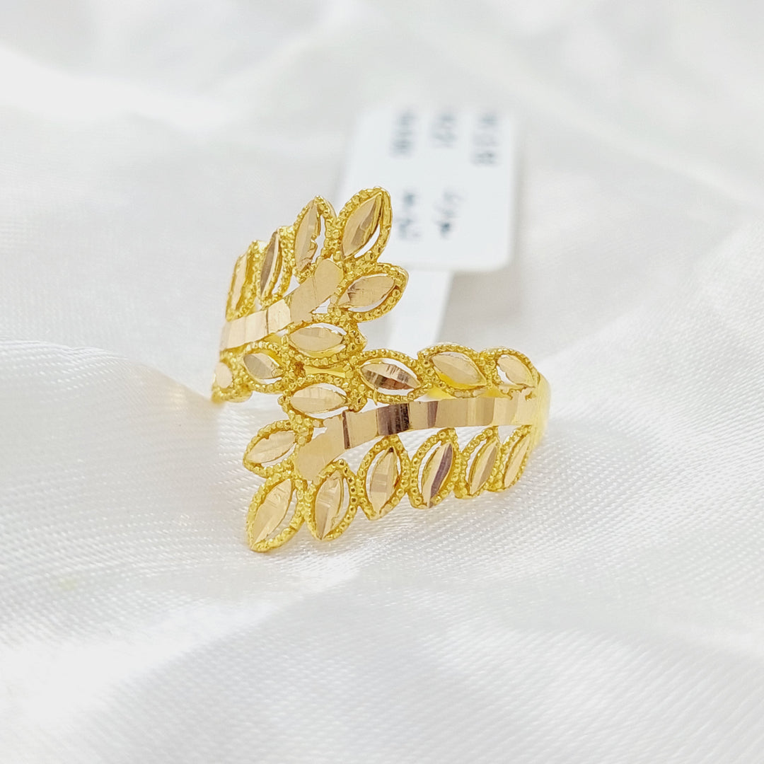 21K Gold Leaf Ring by Saeed Jewelry - Image 1