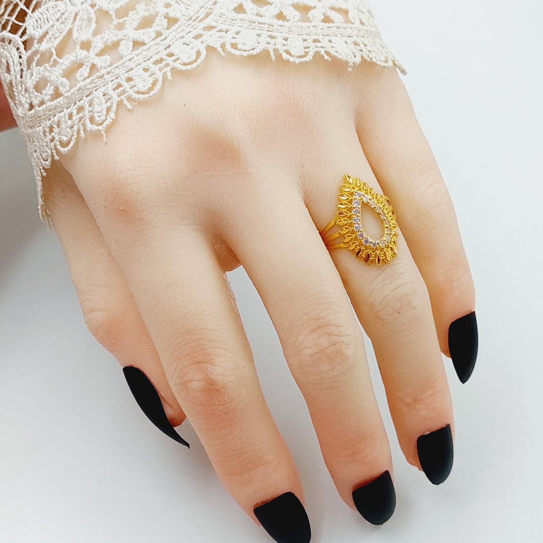 21K Gold Leaf Ring by Saeed Jewelry - Image 2