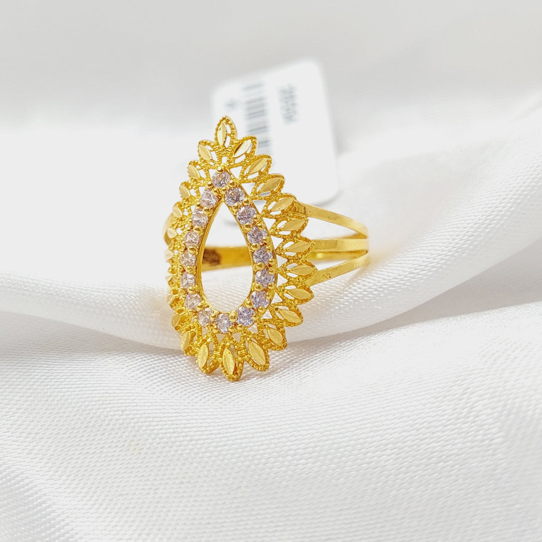 21K Gold Leaf Ring by Saeed Jewelry - Image 3