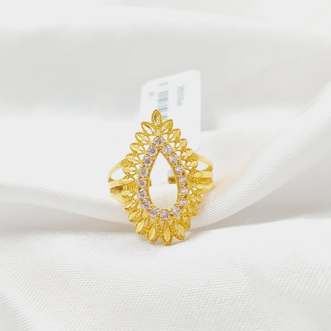 21K Gold Leaf Ring by Saeed Jewelry - Image 4