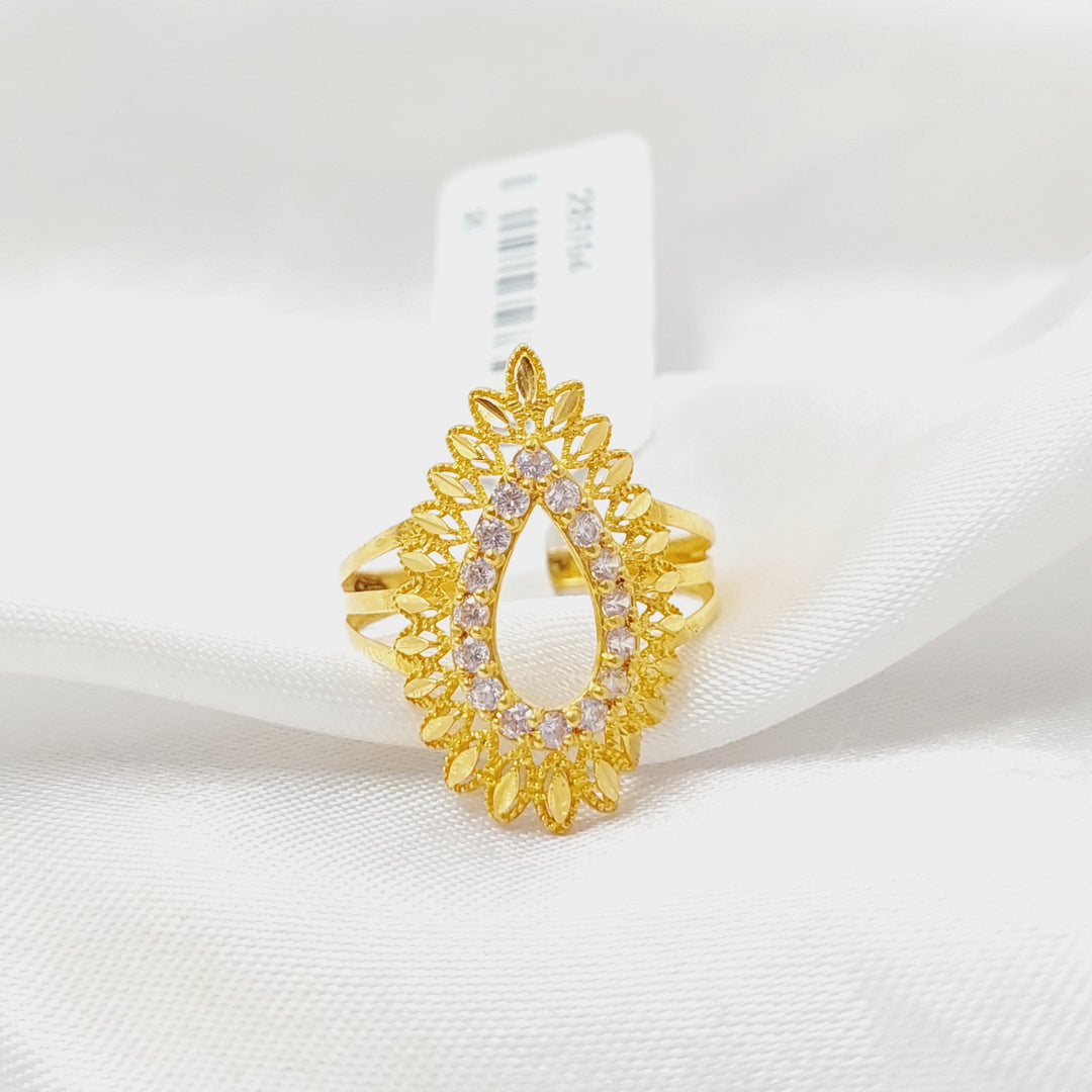 21K Gold Leaf Ring by Saeed Jewelry - Image 1