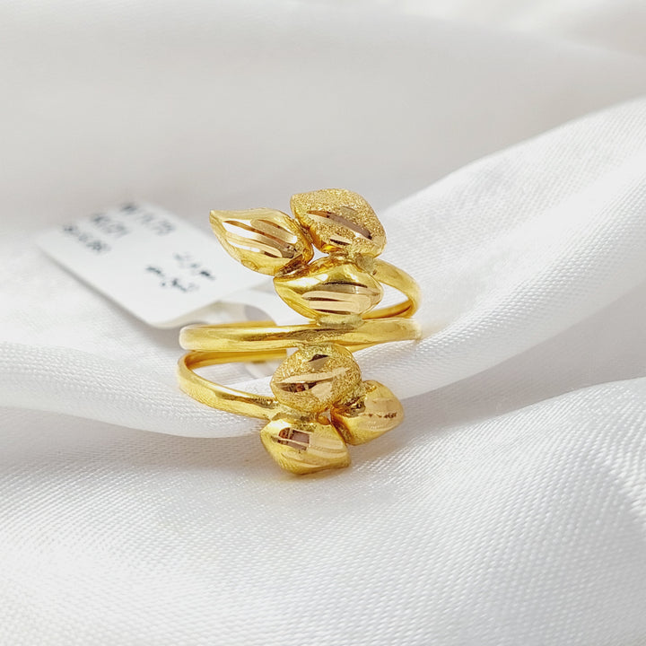 21K Gold Leaf Ring by Saeed Jewelry - Image 1