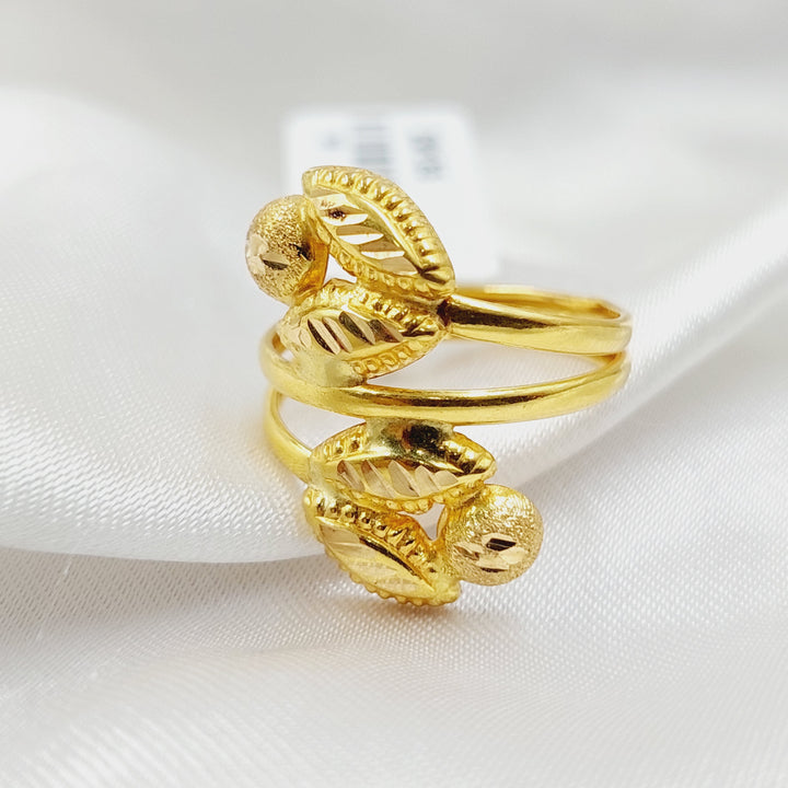 21K Gold Leaf Ring by Saeed Jewelry - Image 3