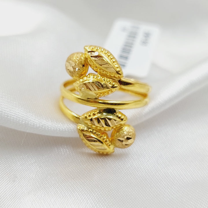 Leaf Ring  Made Of 21K Yellow Gold by Saeed Jewelry-29135