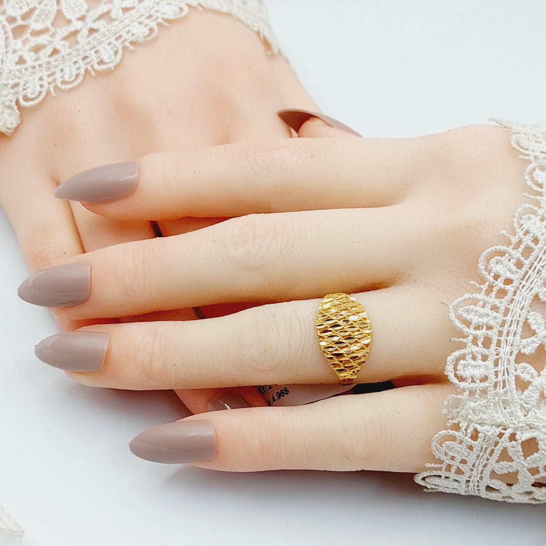 Leaf Ring  Made Of 21K Yellow Gold by Saeed Jewelry-29142