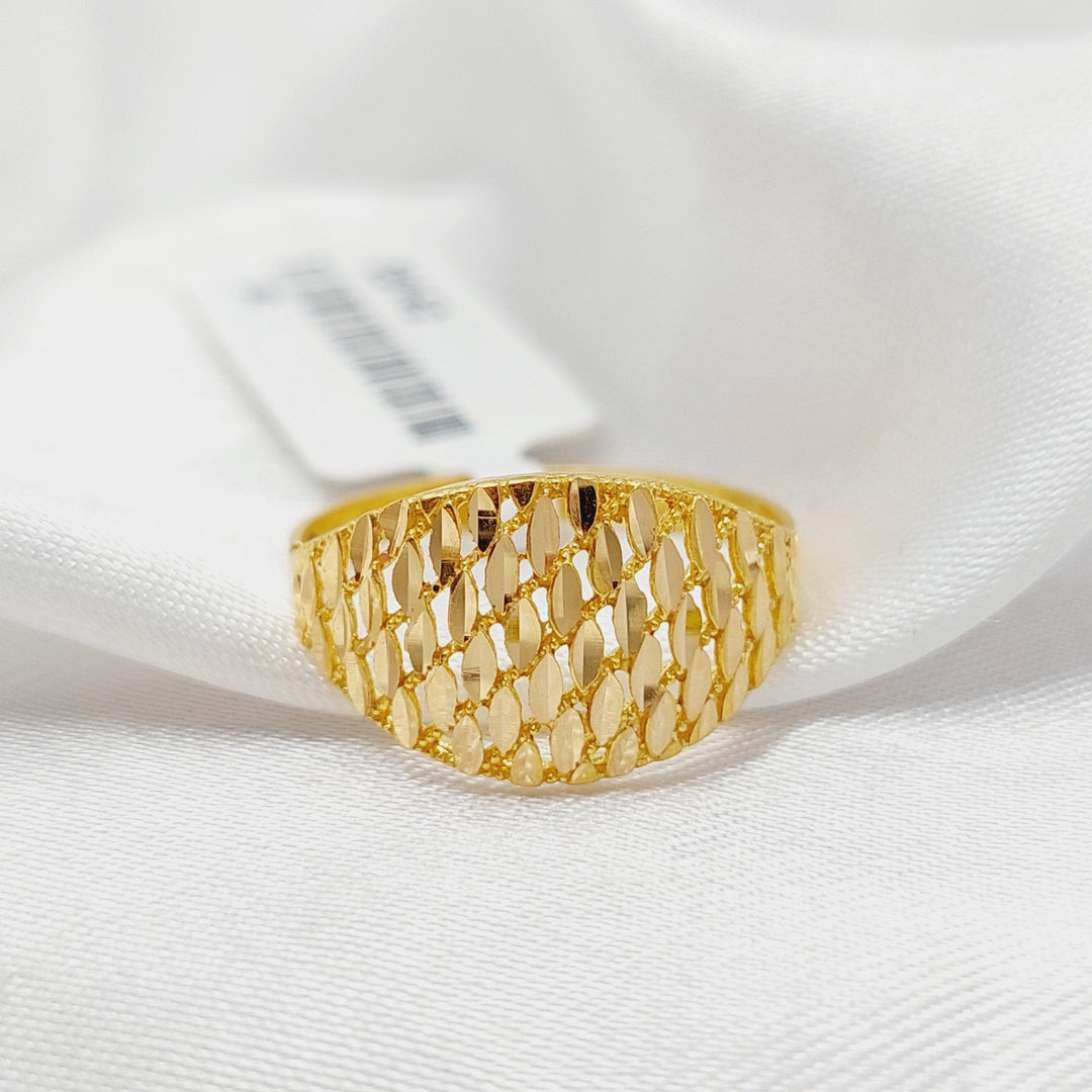 21K Gold Leaf Ring by Saeed Jewelry - Image 1