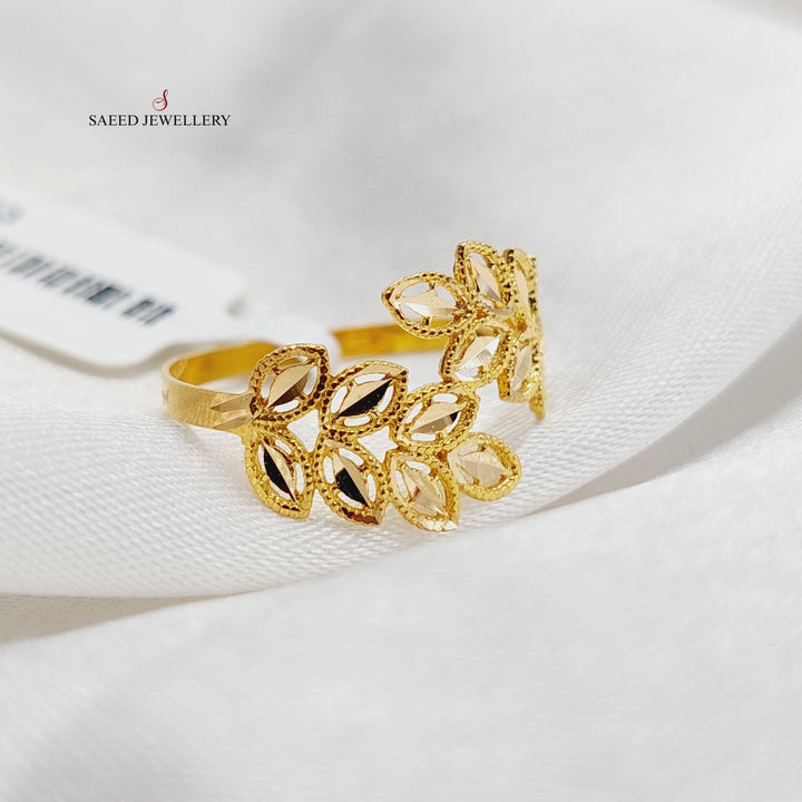 21K Gold Leaf Ring by Saeed Jewelry - Image 4