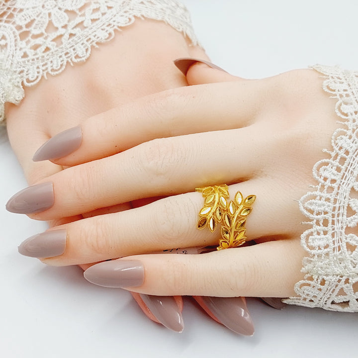 21K Gold Leaf Ring by Saeed Jewelry - Image 4