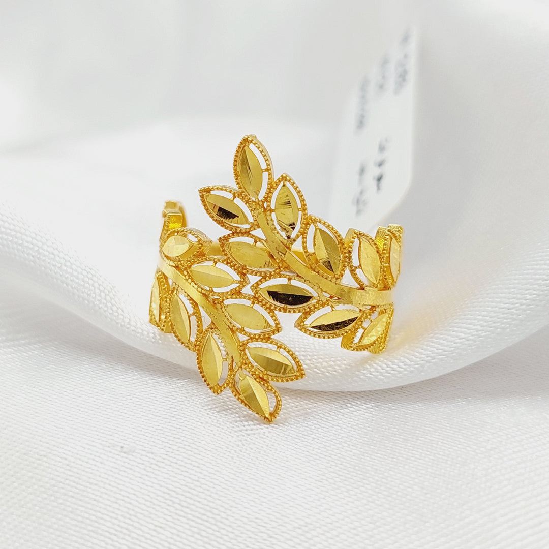 Leaf Ring  Made Of 21K Yellow Gold by Saeed Jewelry-29151