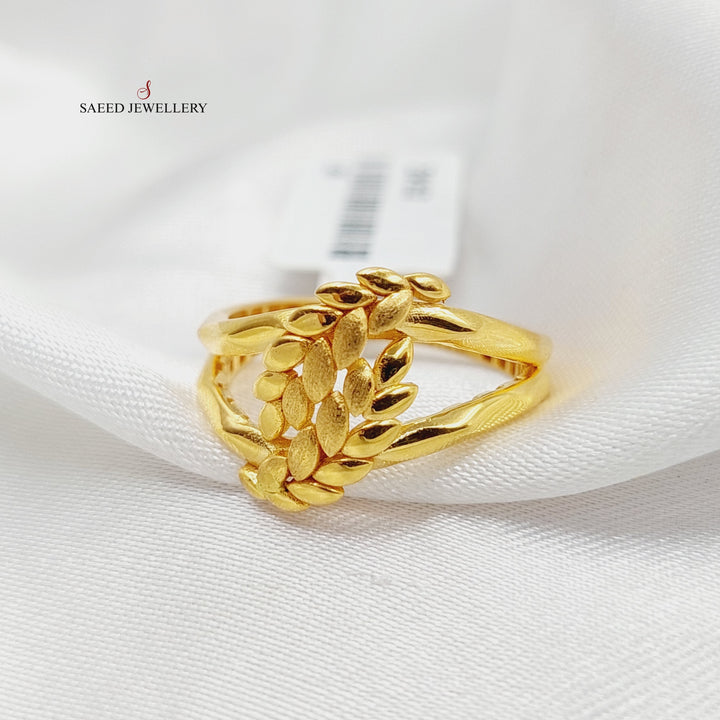 21K Gold Leaf Ring by Saeed Jewelry - Image 2