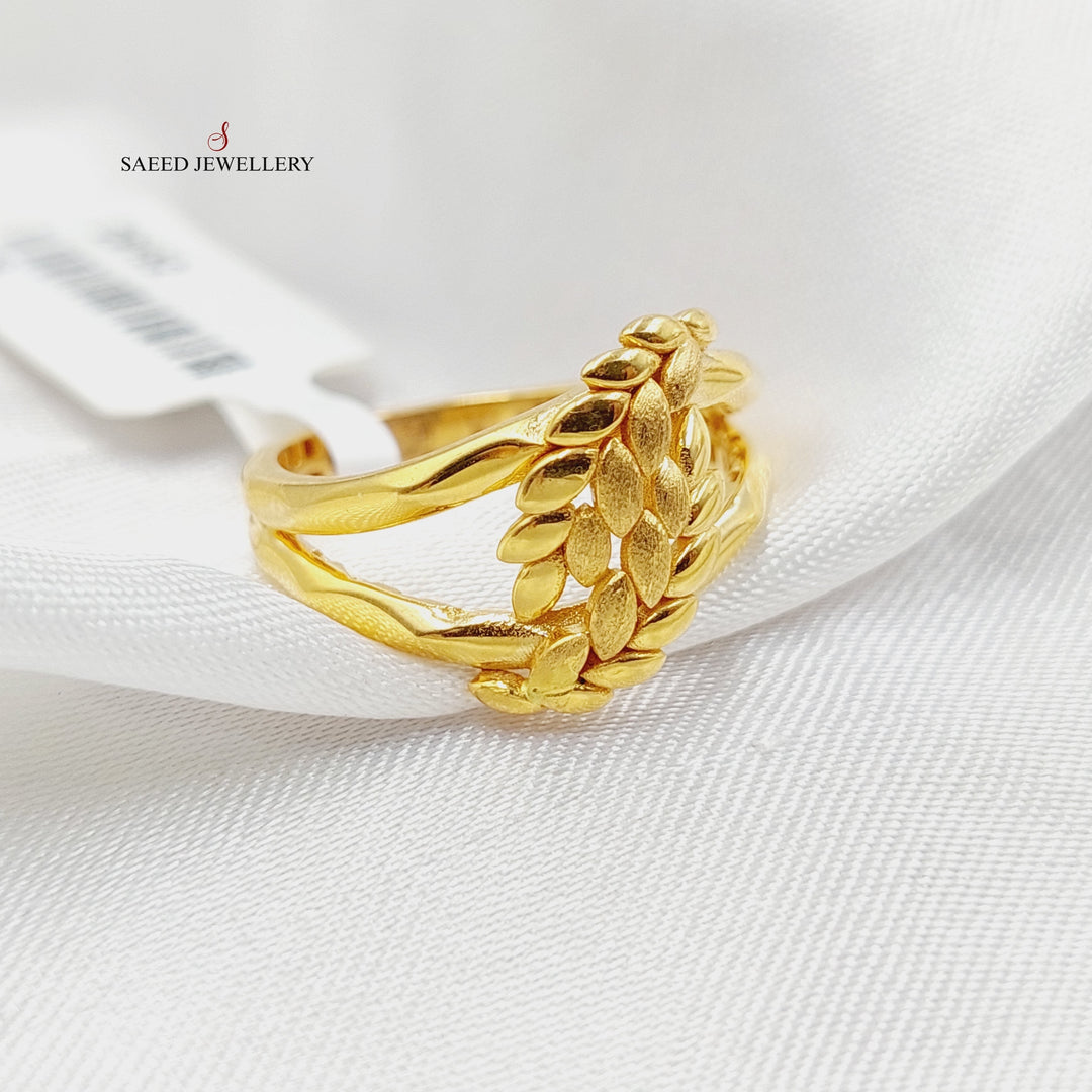 21K Gold Leaf Ring by Saeed Jewelry - Image 3