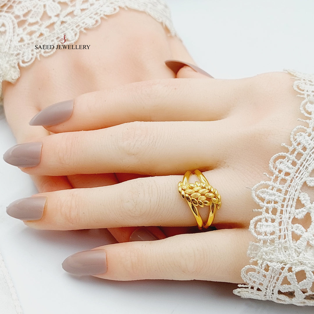 Leaf Ring  Made Of 21K Yellow Gold by Saeed Jewelry-29152