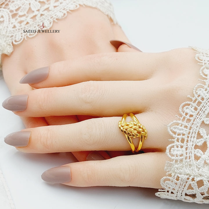 21K Gold Leaf Ring by Saeed Jewelry - Image 4